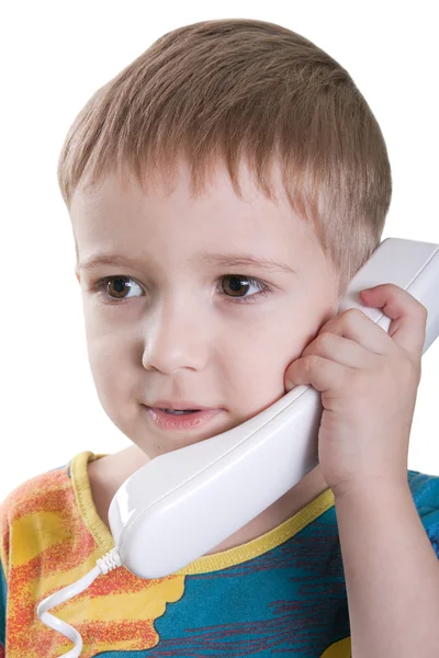 Kind mit Telefon — Stockfoto