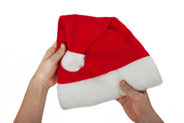 Santa v red hat — Stock fotografie