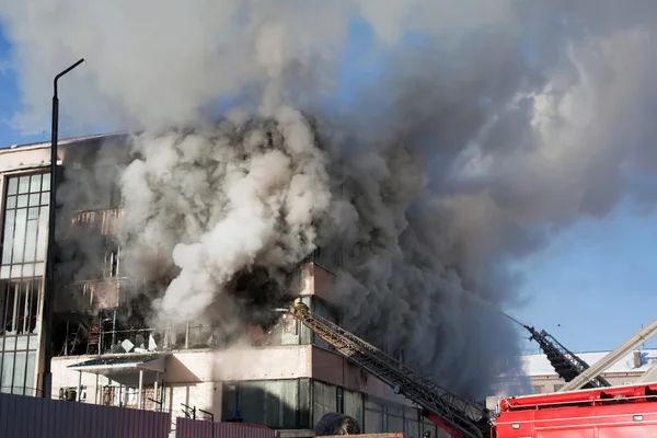 Pompier en feu Images De Stock Libres De Droits