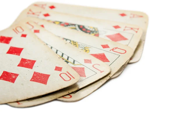 Poker gambling royal flush — Stock Photo, Image