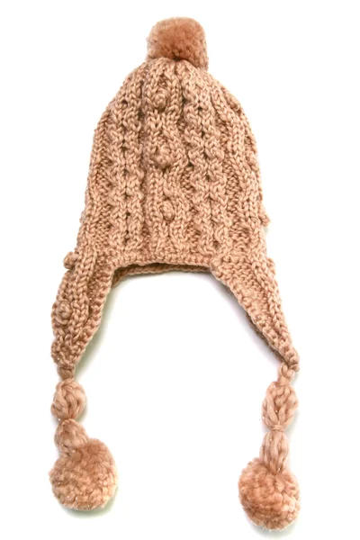 Beige knit hat — Stock Photo, Image