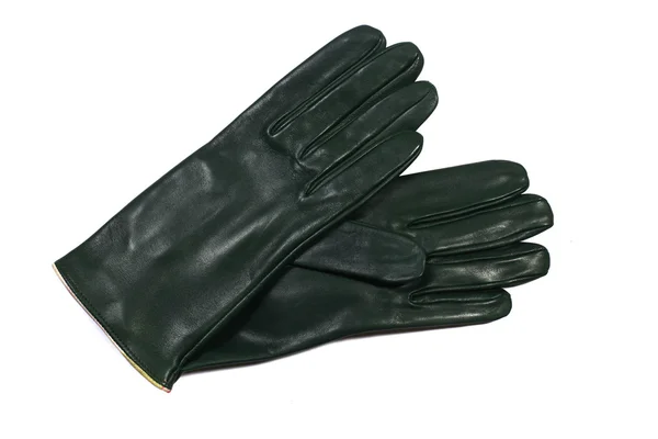 Zwarte lederen handschoenen — Stockfoto