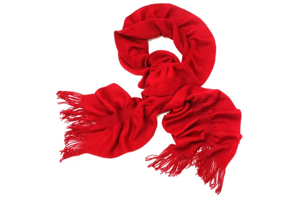 Rode sjaal geïsoleerd op wit — Stockfoto