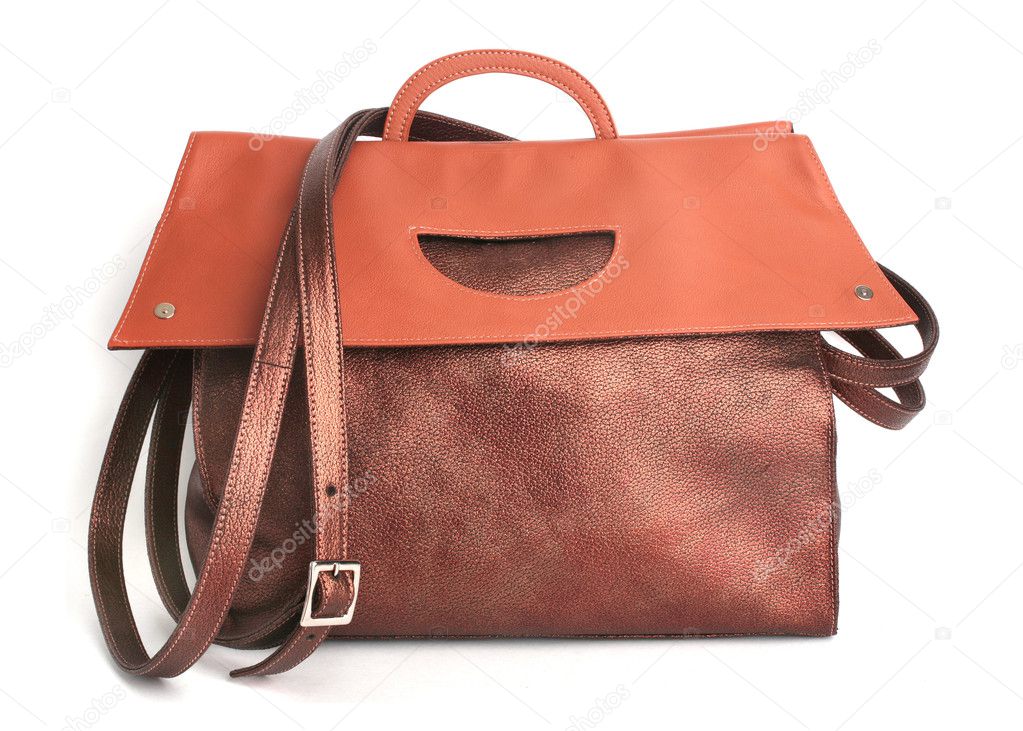 Luxury Leather Light Brown Handbag