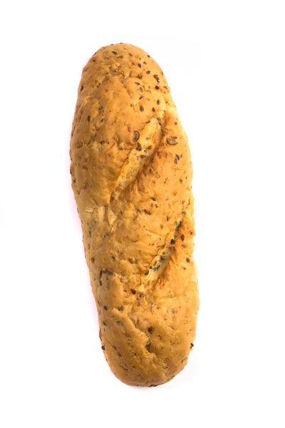 Beyaz izole somun ekmek — Stok fotoğraf