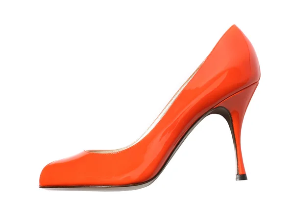 Pomarańczowy wysoki obcas buty — Zdjęcie stockowe