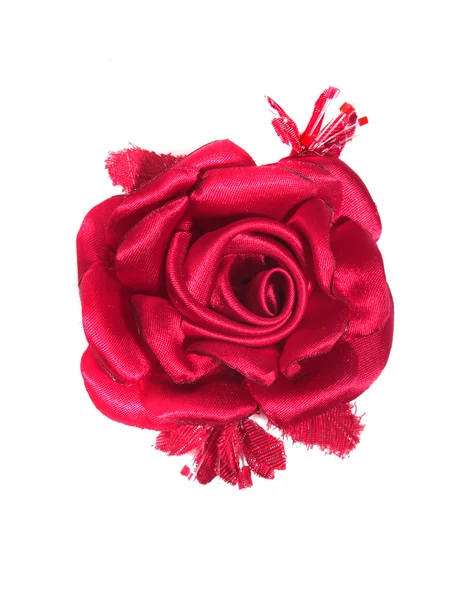 Textile red rose — Stock Photo, Image