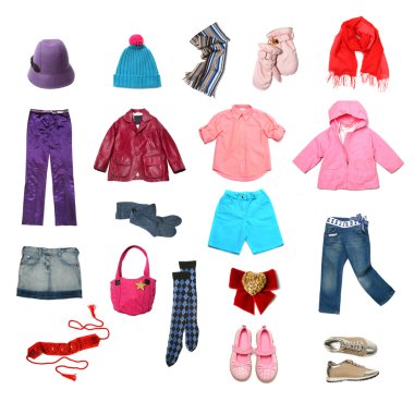 Kids clothes set clipart