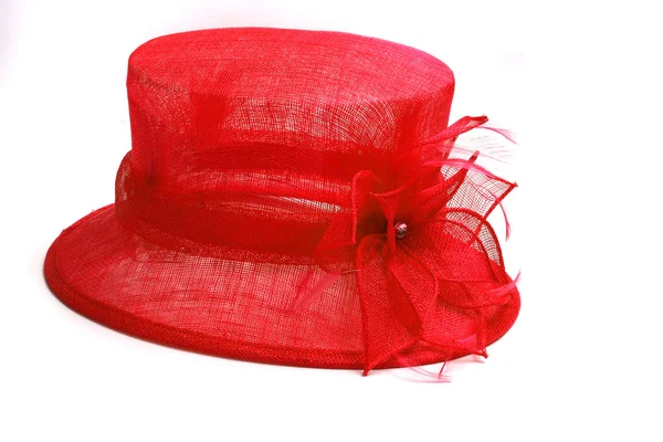 Πολυτελή κόκκινο καπέλο — Φωτογραφία Αρχείου