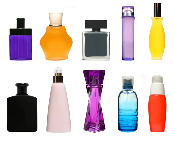 Sada velkých kosmetických lahví — Stock fotografie