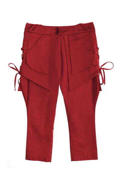 Calças vermelhas curtas — Fotografia de Stock