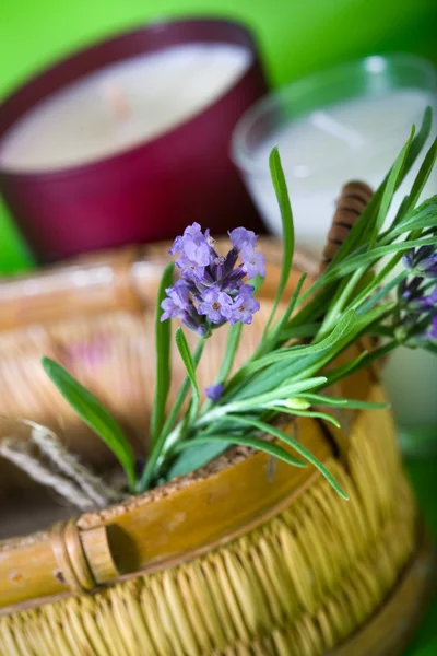 Lavender and handmade soap — Stock Photo, Image