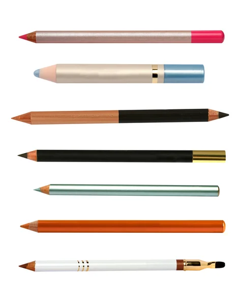 Набор косметических карандашей — стоковое фото