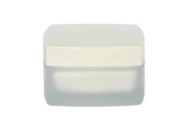 Flacon cosmétique crème blanche — Photo