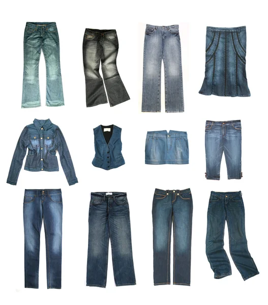 Набір джинсового одягу — стокове фото