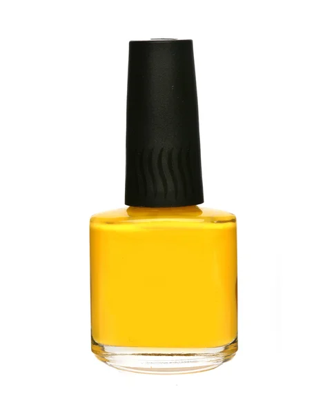 Yellow nail polish bottle — Stock Photo, Image