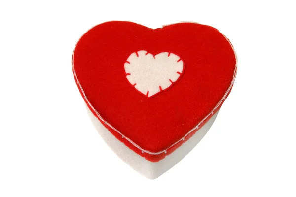 Подарункова коробка у формі серця — стокове фото