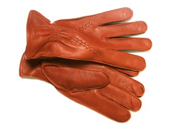 Brown leather gloves clipart