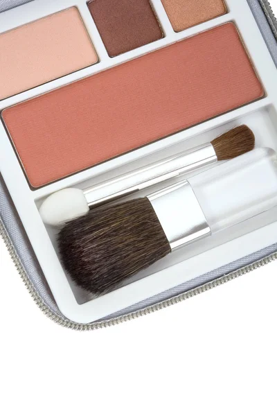 Macro tiro de paleta de blush — Fotografia de Stock