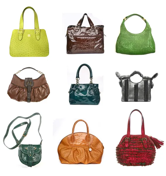 Women leather bags set — Stock Photo, Image