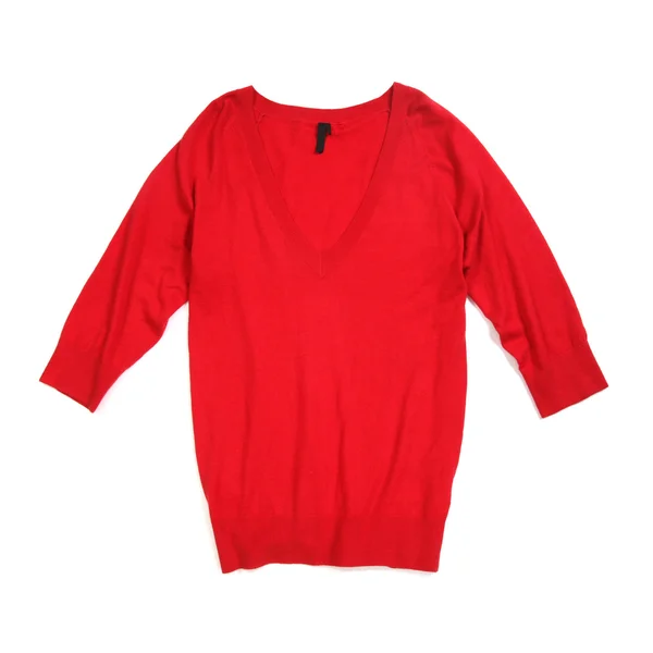 Κόκκινο δεμένη πουλόβερ — Φωτογραφία Αρχείου