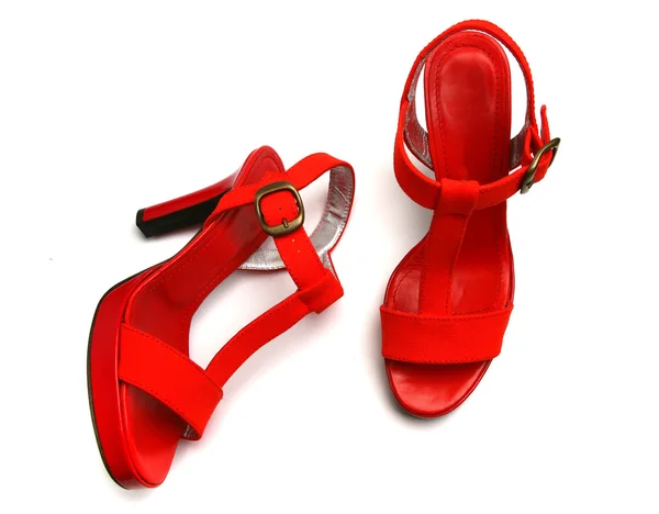 Zapatos de mujer rojos — Foto de Stock