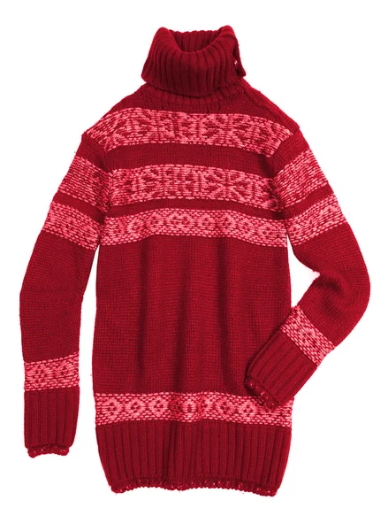 Czerwony sweter na drutach — Zdjęcie stockowe
