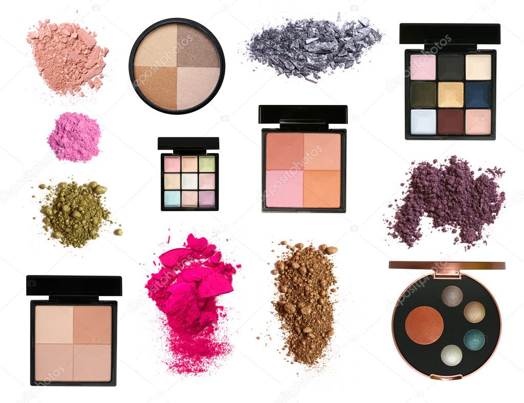 Set of eyeshadows and blush palettes Stock Photo by ©kadroff 1257679