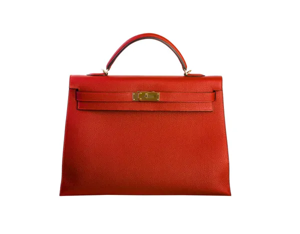 Czerwona skórzana torba — Zdjęcie stockowe