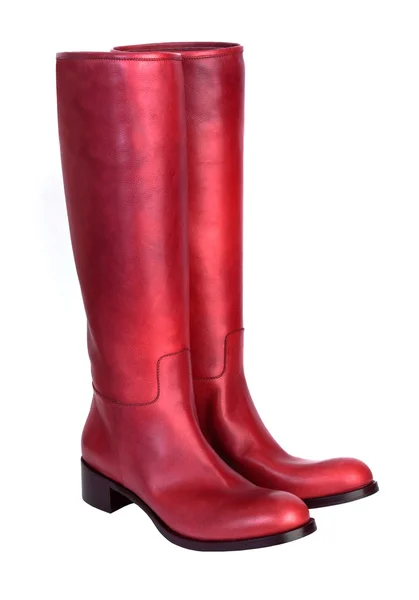 Luxus rote Stiefel — Stockfoto
