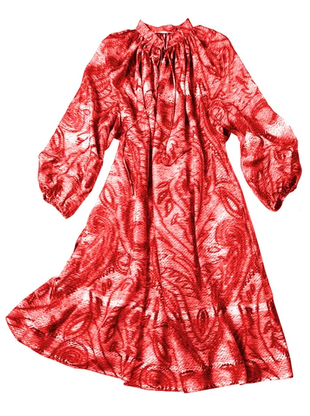 Rode vrouwen jurk — Stockfoto