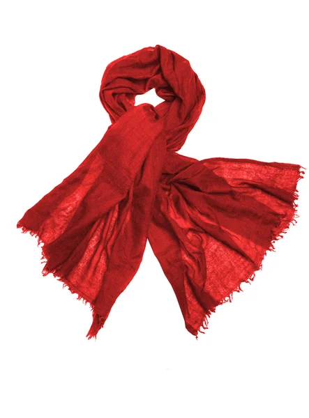 Czerwony szalik na białym tle — Zdjęcie stockowe