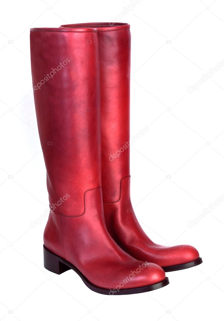 Luxury red boots
