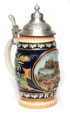 Traditional Czech beer mug clipart