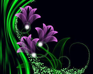 Transparent flowers clipart