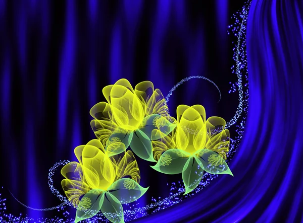 Läpinäkyvät kukat — kuvapankkivalokuva