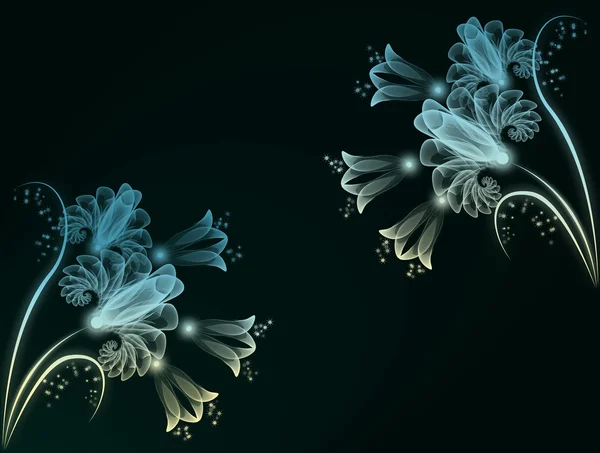Transparante bloemen — Stockfoto