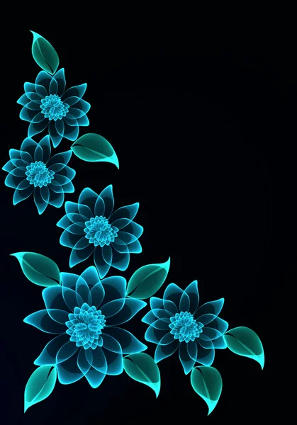 Transparent blommor — Stockfoto