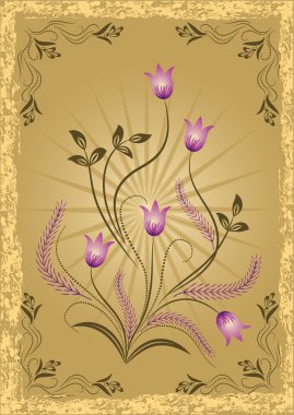 Card in retro style clipart