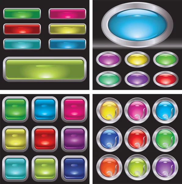Set of buttons — Stock Vector