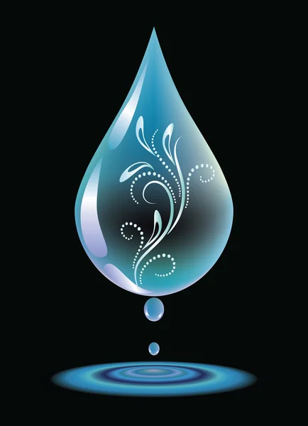 Kropli wody — Wektor stockowy