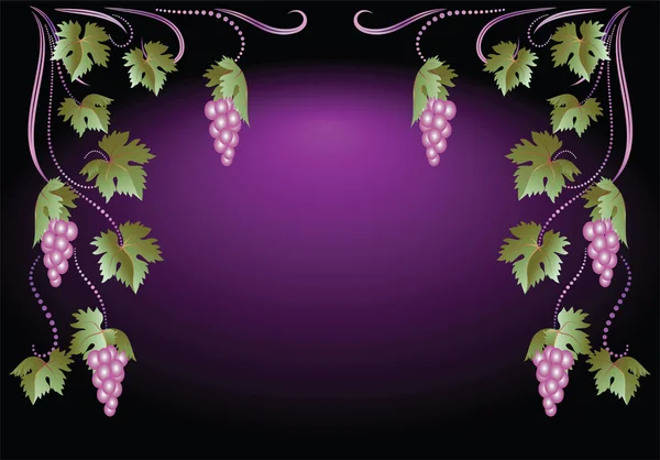 Фон з виноградним орнаментом — стоковий вектор