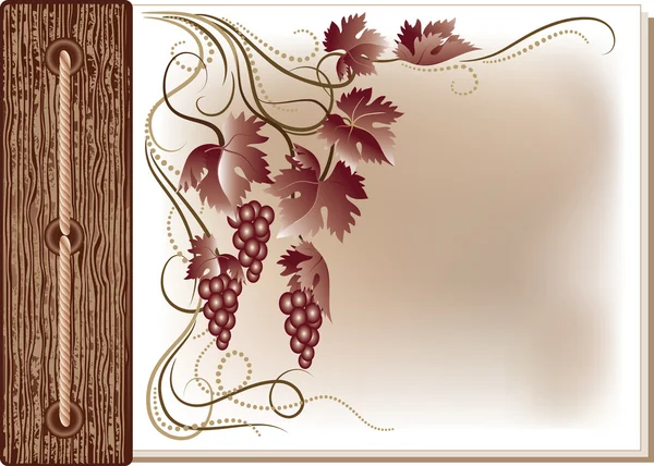 Фон з виноградним орнаментом — стоковий вектор