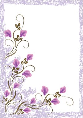 Grunge card with meadow flower.