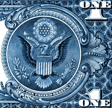 Eagle one dollar detail clipart