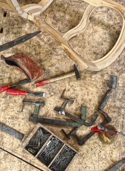 Vintage timmerman tools — Stockfoto