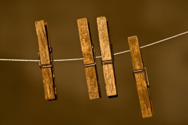 Wood Clothespins clipart