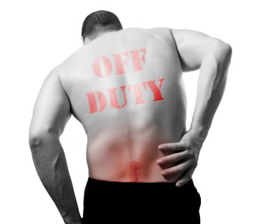 BACK PAIN OFF DUTY clipart