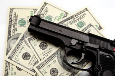 Pistol and dollar clipart