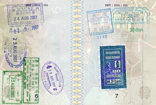 Paszportu stempel — Zdjęcie stockowe